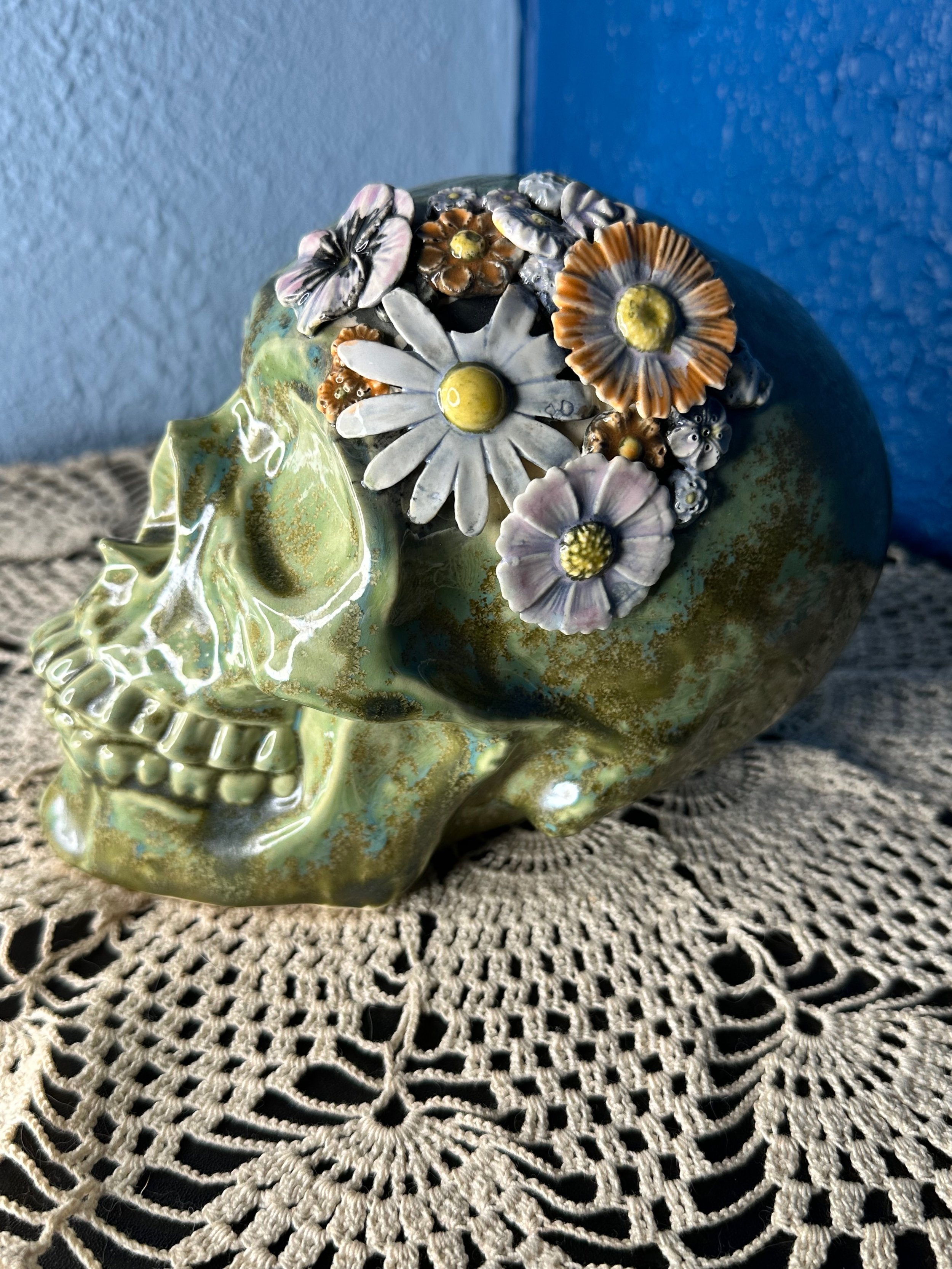 Green Garden Skull