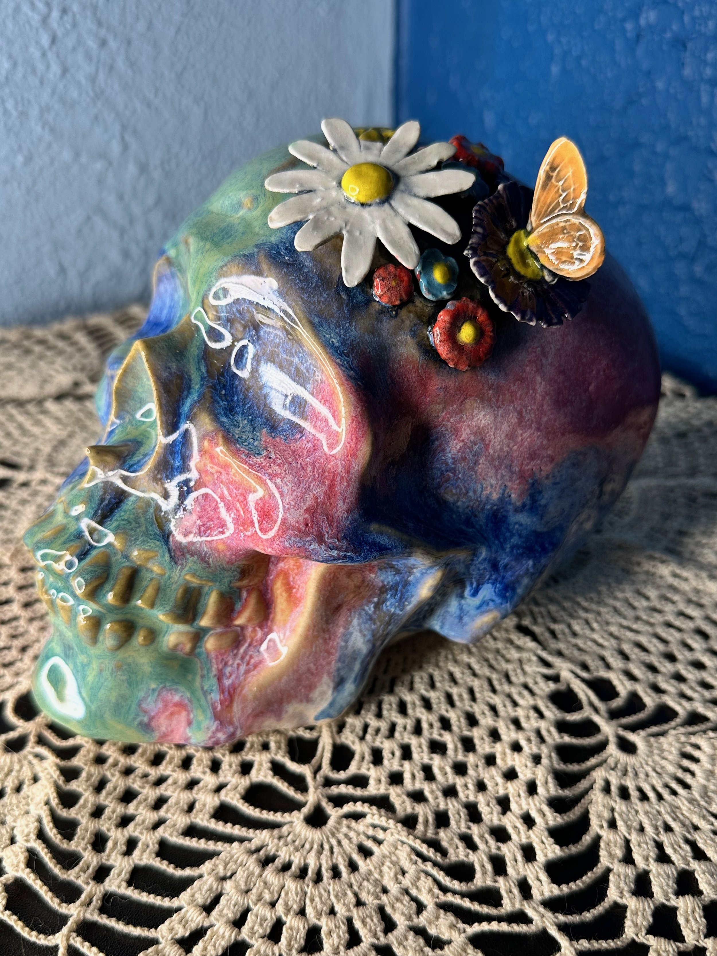 Rainbow Garden Skull
