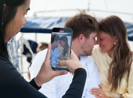 Behind-the-Scenes vs. The Moment ✨

Huge shout out to the honorary second shooter who took these images of us, Greg. He was our sailboat driver and was so thoughtful + helpful during the shoot 🥹💕

Photography + Posing | @sunwalkerweddings 
Couple |