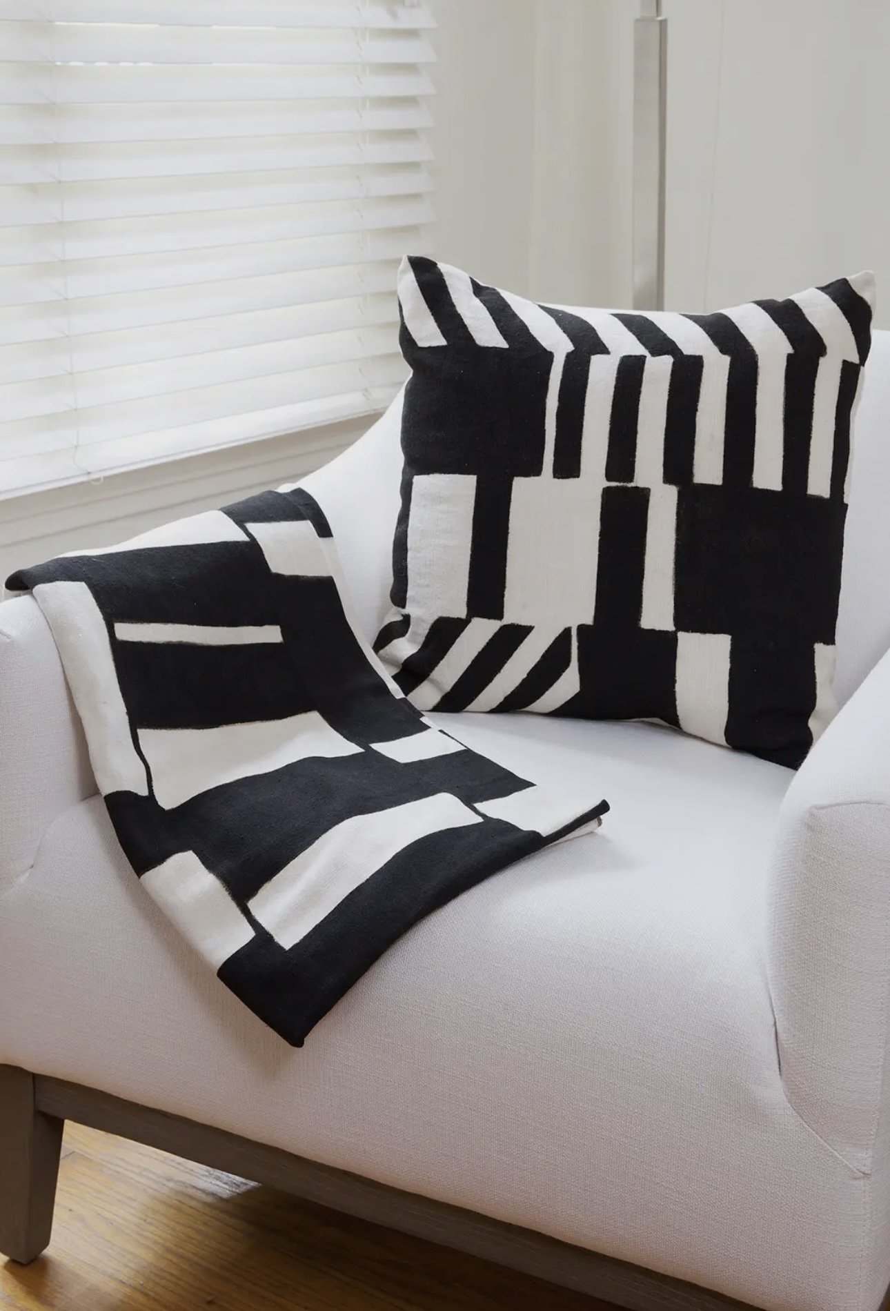 Mali Mod Organic Cotton Mudcloth Throw