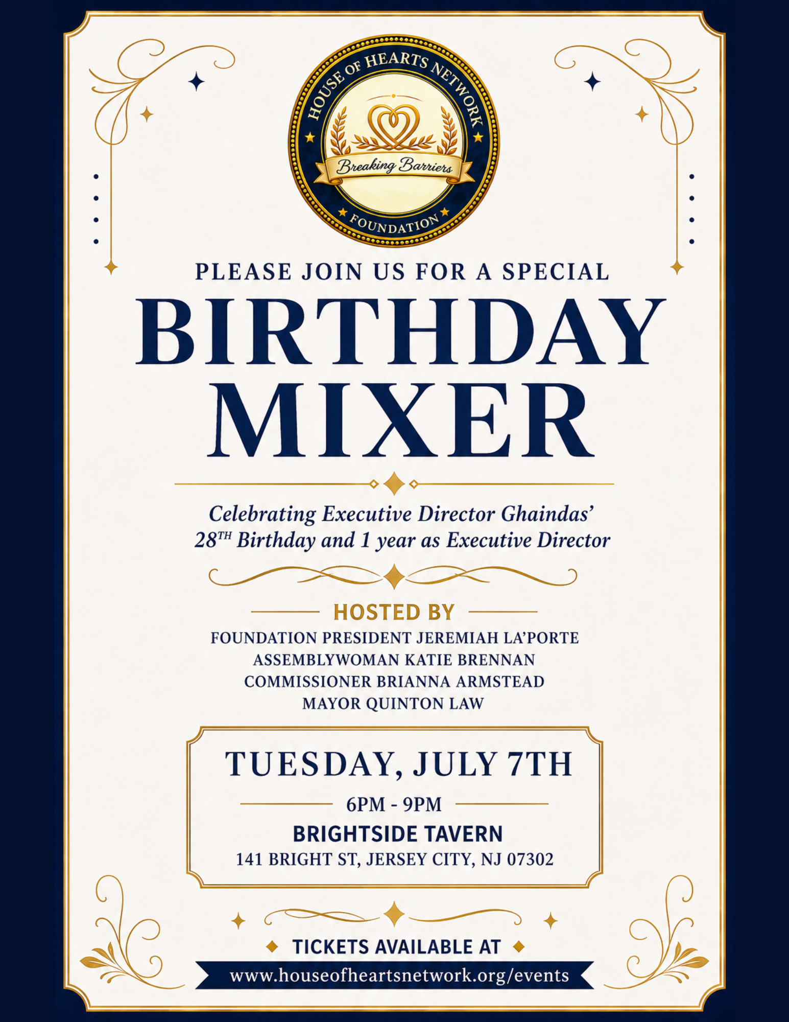 Director Ghainda's 28th Birthday Fundraiser Reception