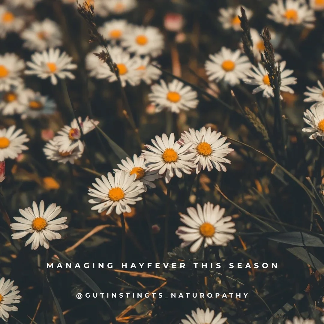 Better late than never! I&rsquo;ve had a number of new clients reach out for support managing hayfever.

Here are some supportive tips to help:

Neti Pot: Daily saline rinses clear pollen and irritants from nasal passages.

Local Honey: Start with a 