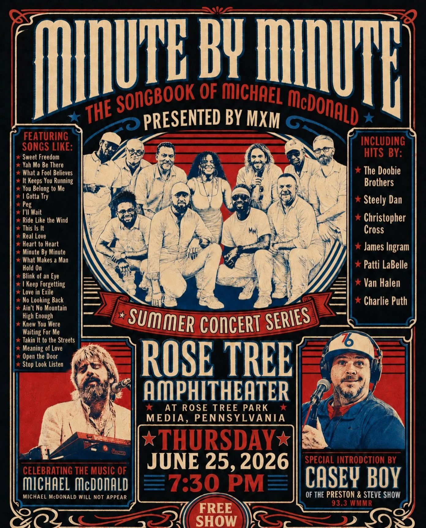 When performing in #DELCO , you need Mr. Delco himself. The unofficial-official mayor of Delaware County @caseyboycasey of the @prestonandsteveshow will be at introducing us at Rose Tree Park in Media on June 25th!! How cool is that?! See you there! 