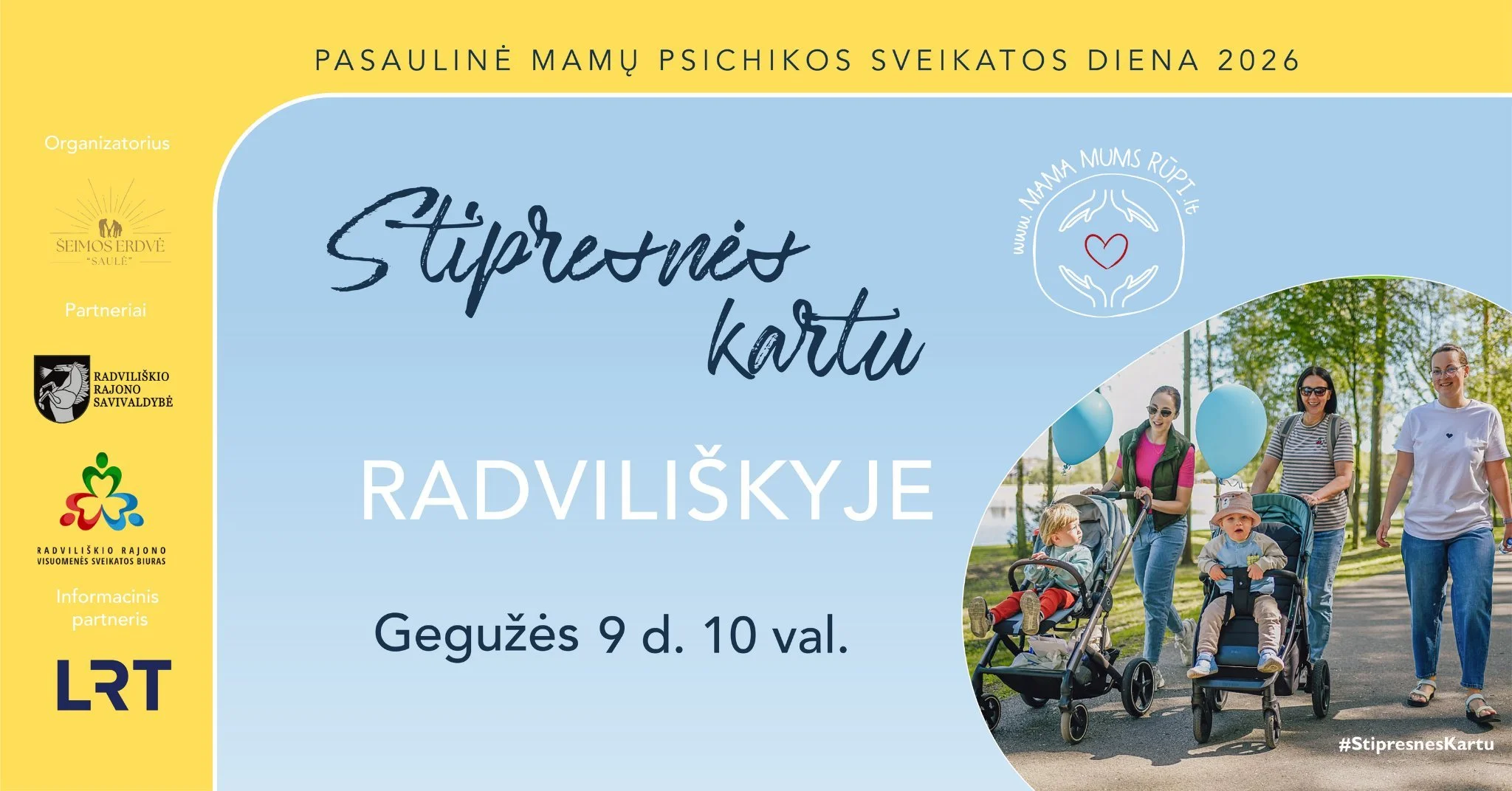 Stipresnės kartu. Pasaulinės mamų psichikos sveikatos dienos minėjimas 2026