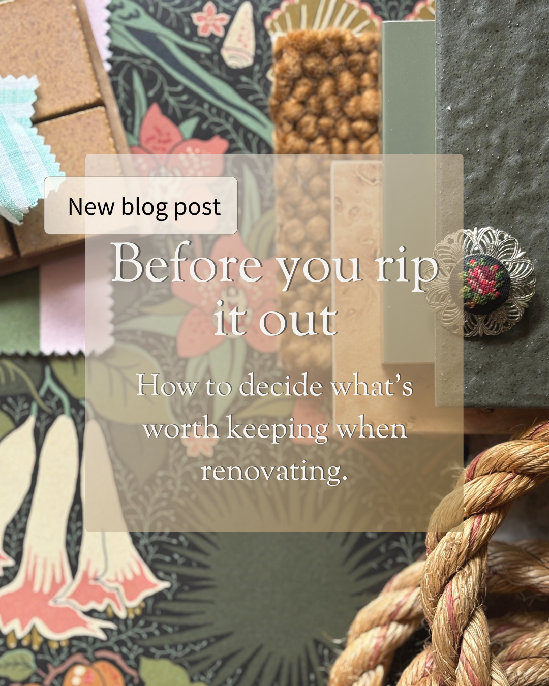 Before you rip it out