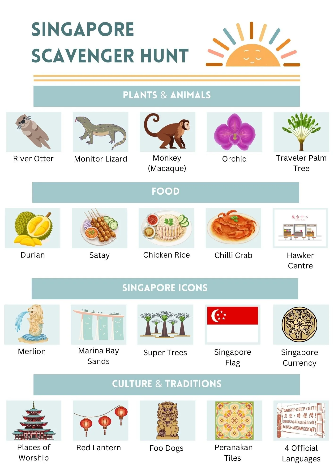 Singapore Scavenger Hunt