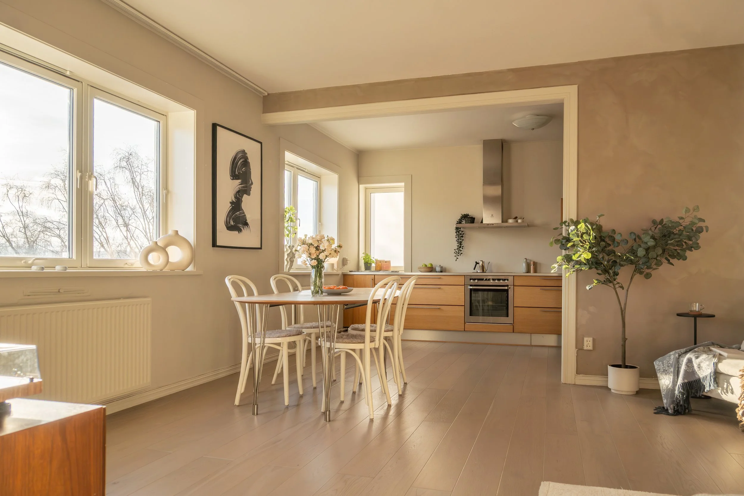 Open living room kitchen