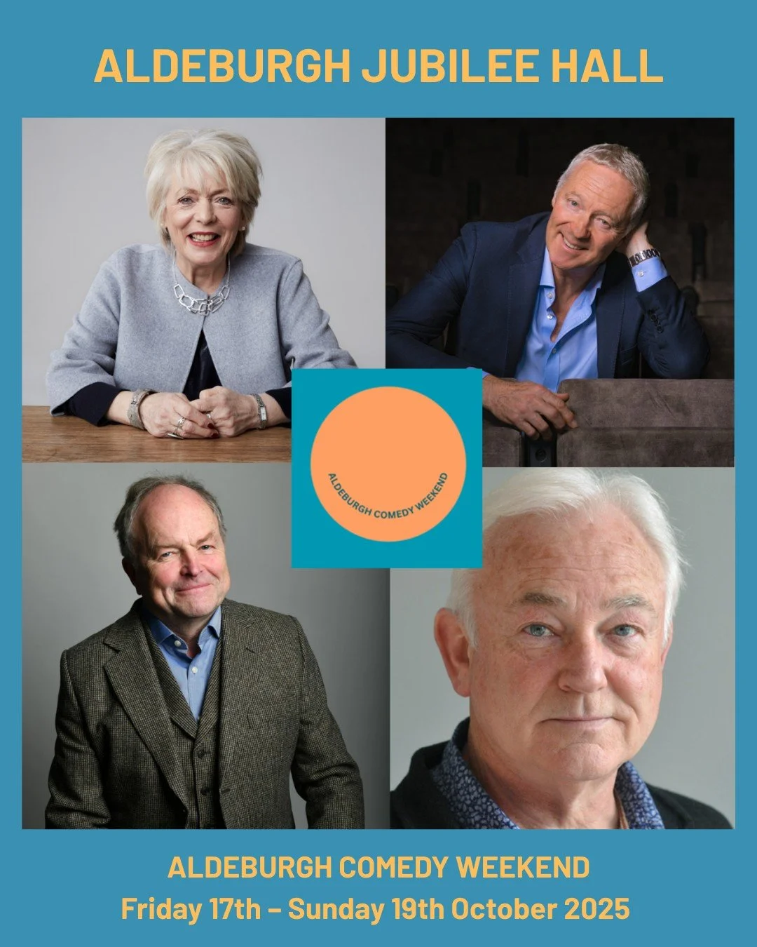Aldeburgh Comedy Weekend | 17–19 Oct
Laughter is back on the Suffolk coast! Enjoy Rory Bremner, Michael Fenton Stevens, Showstopper! The Improvised Musical and a special tribute to Alison Steadman across three joy-packed days.
Get your ticket
