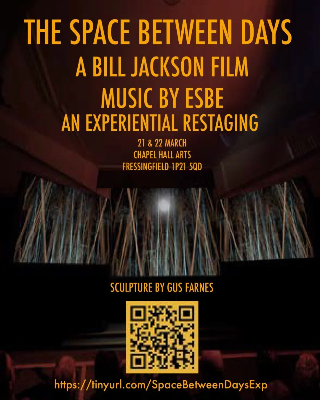 @open_field_arts  and Chapel Hall Creative proudly present an experiential restaging of The Space Between Days, a new installation film work by @billjacksonfoto exploring consciousness and dreams presented in collaboration with work by sculptor @gusf