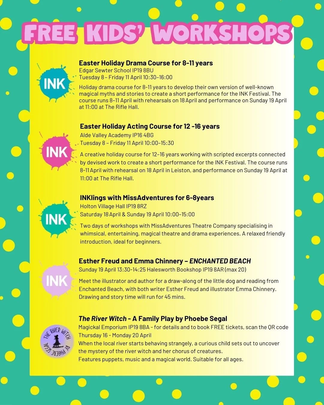 FREE Kids Workshops &ndash; Don&rsquo;t Miss Out!

This Easter, let your kids unleash their creativity and step into the spotlight! Fun, engaging and full of drama, these workshops are perfect for budding actors of all ages.

Spaces are limited, so m