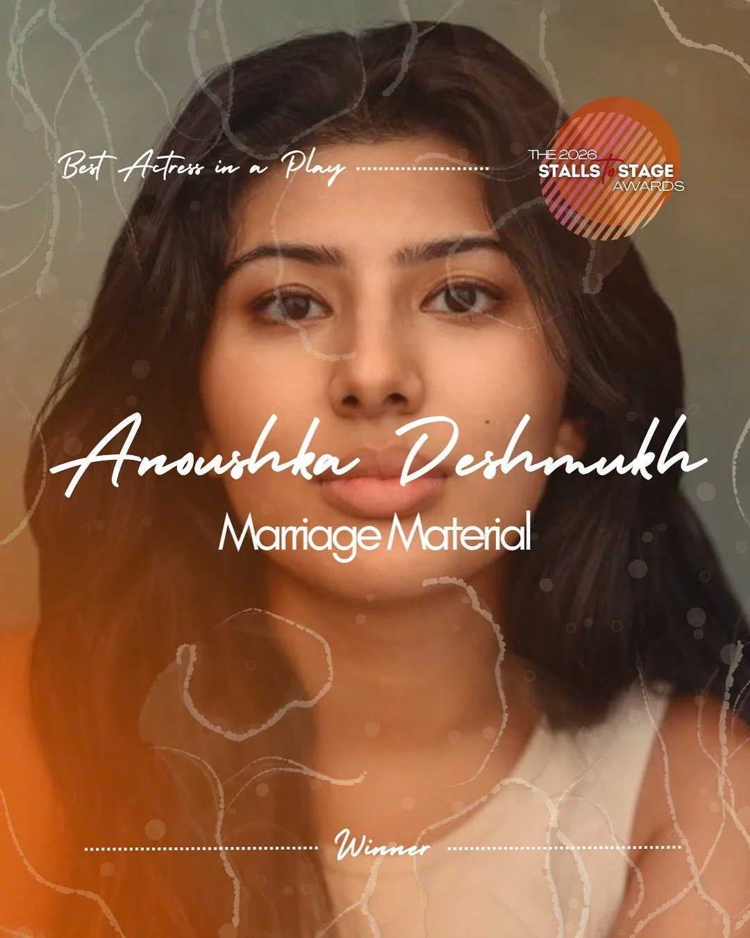 Celebrating the brilliant Anoushka Deshmukh

We&rsquo;re thrilled to share that Anoushka has won Best Actress in a Play at the @stallstostage Awards for her role as Surinder in Marriage Material at the @lyrichammersmith last year.

Anoushka also join
