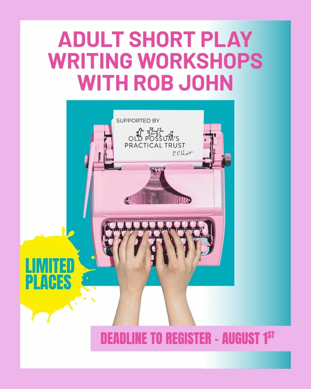 Ever wanted to write a play?

Join our FREE Adult Scriptwriting Workshop, Writing a Short Play, led by acclaimed playwright and scriptwriter Rob John.

Over four practical sessions, you'll learn how to create compelling characters, build tension, tel