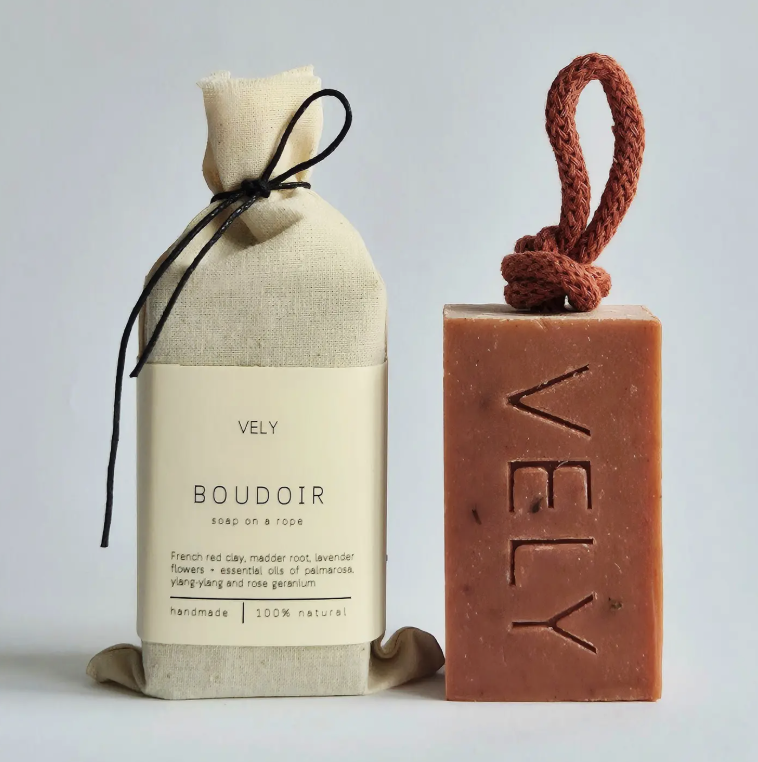 The Vely Soapery - Natural Handmade Soap On A Rope "Boudoir"