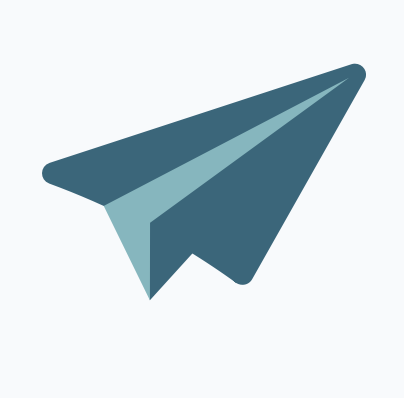 Illustration eines blauen Papierfliegers