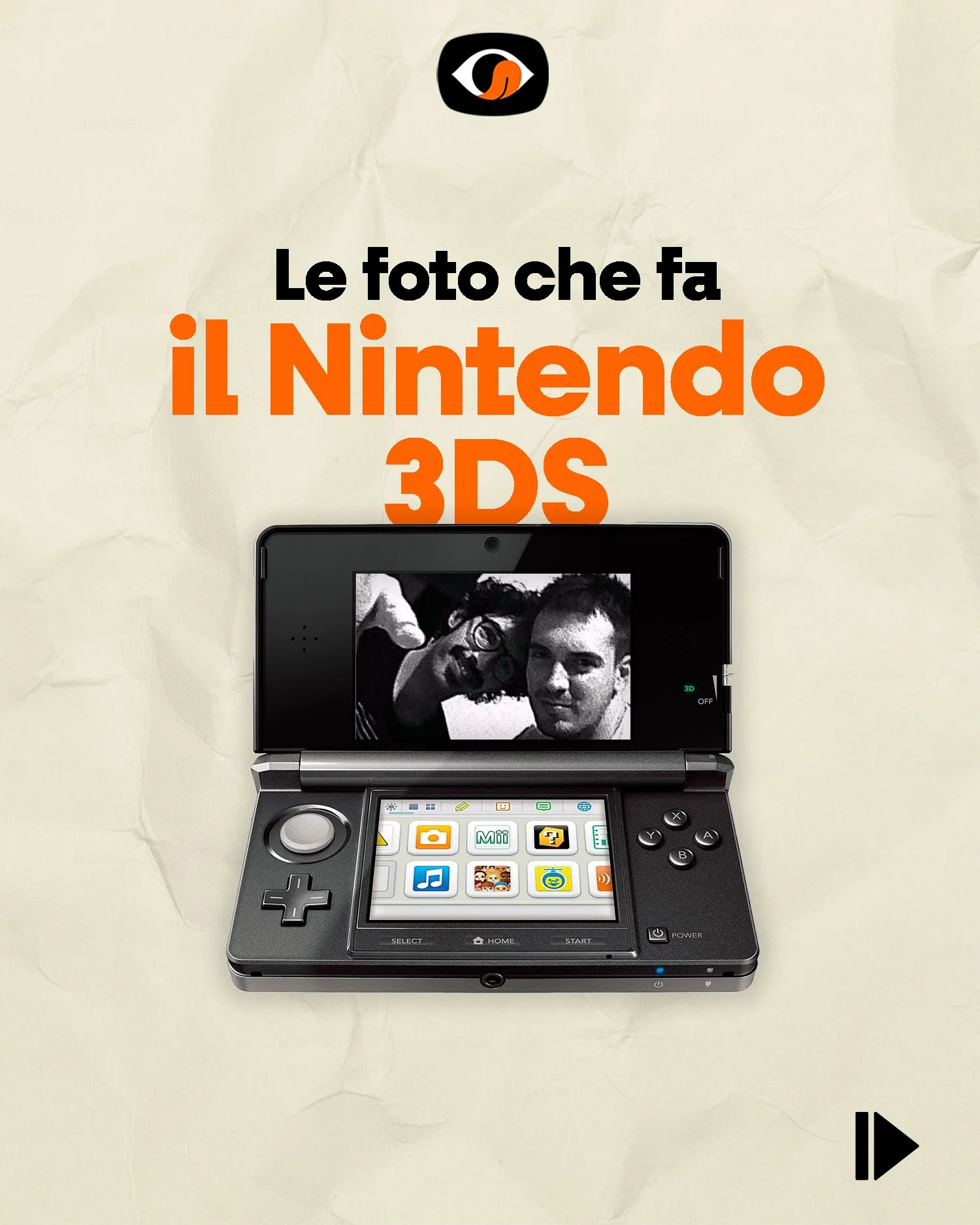 QUANTI MEGAPIXEL HA? 👾

Certamente la fotocamera non &egrave; la feature principale del Nintendo 3DS, ma non per questo va sottovalutata! 📷

Con i suoi meravigliosi 0.3mpx produce immagini che vengono direttamente dalla nostra infanzia, con la gran