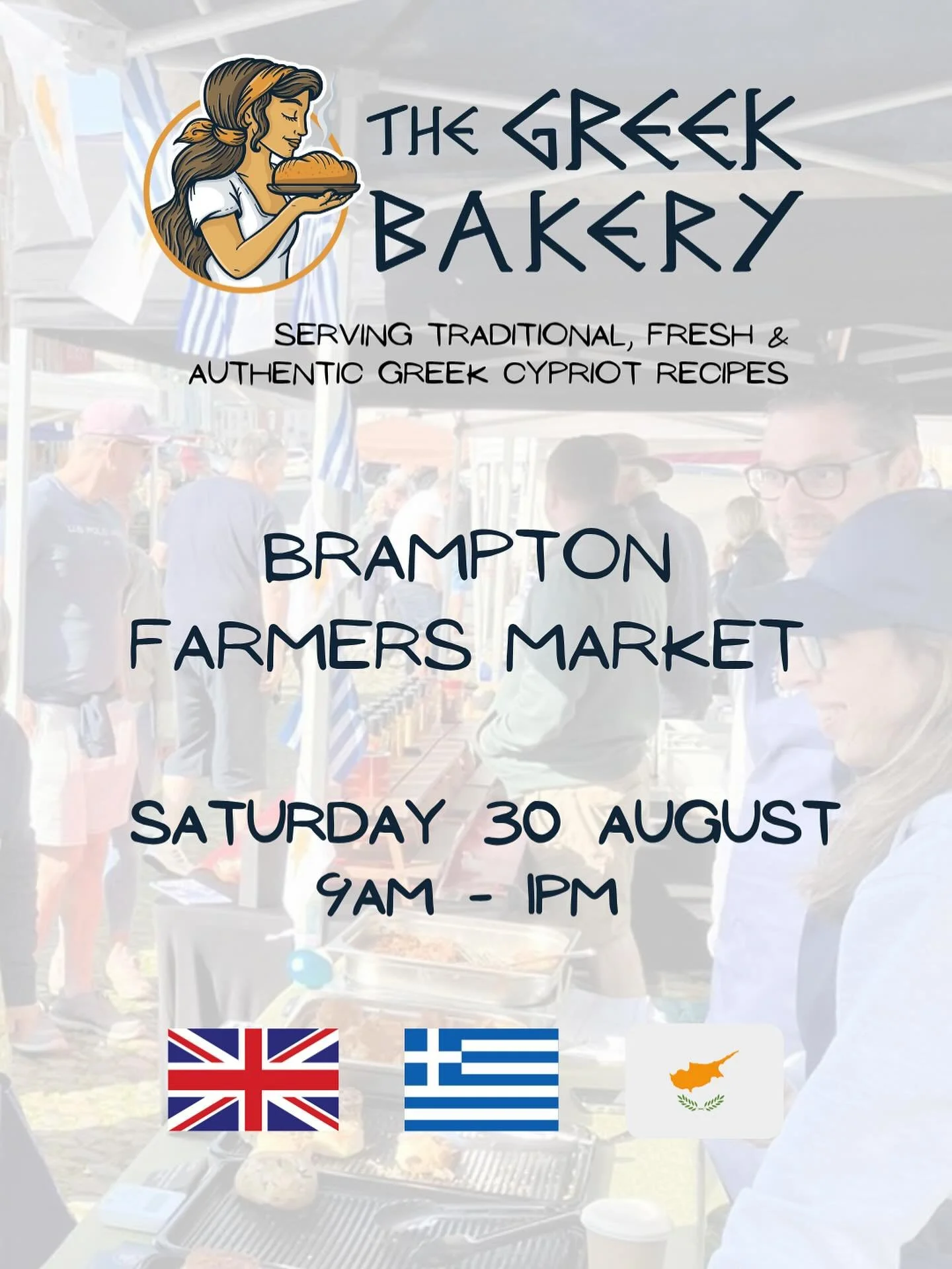 See you in Brampton on Sat 30th from 9am !
#brampton #market #farmers #bramptonfarmersmarket #thegreekbakeryuk #greek #cypriot #food #stall #trader #catering #events