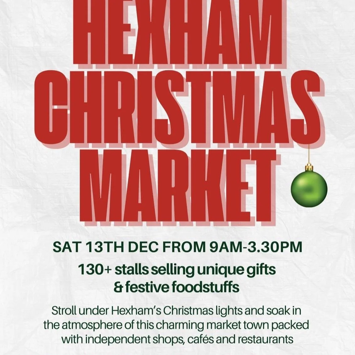 Ho-ho-ho, it's Hexham Christmas Market. Come and see us @thegreekbakeryuk this Saturday. Pick up pre-orders from us on the day. Can't wait to see you all. #hexhamchristmasmarket #christmas #market #hexham #2025 #greek #bakery #thegreekbakeryuk #fresh