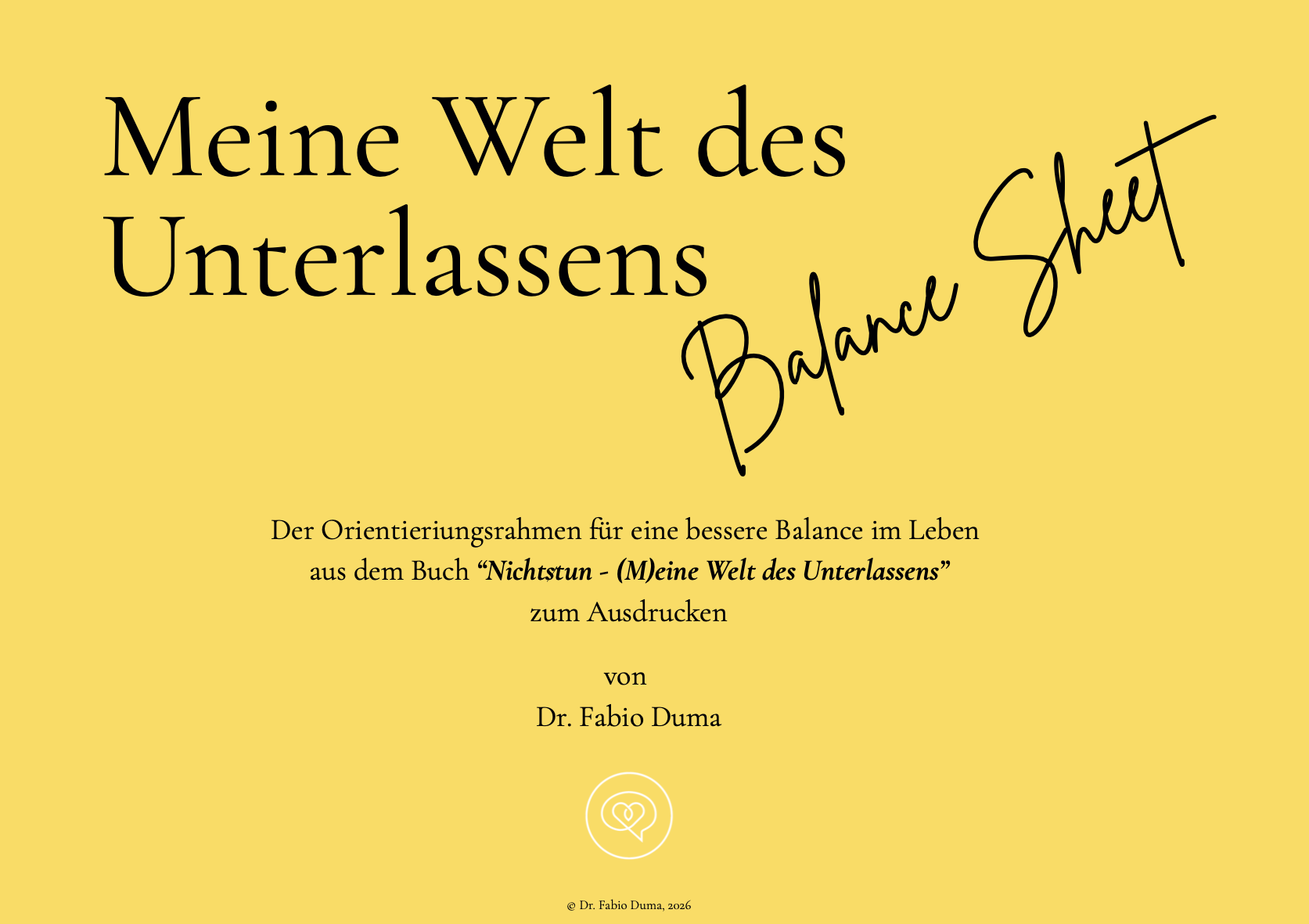 Balance Sheet/Orientierungsrahmen zum Drucken (Deutsch/German)