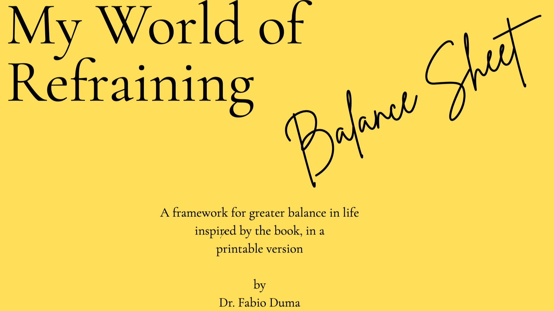 Balance Sheet from My Book To Print At Home (English Version)