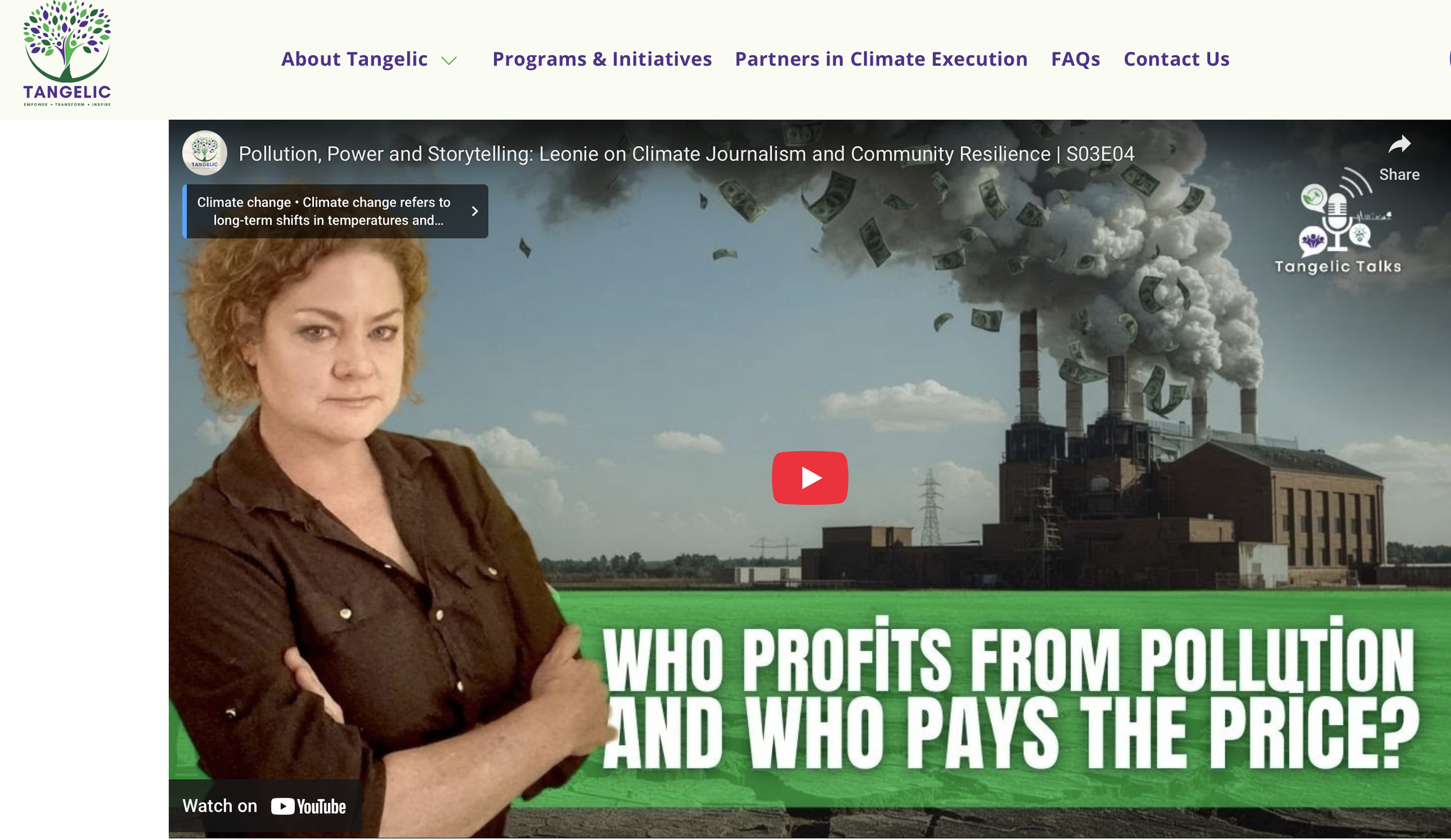 Tangelic Talks: Pollution, Power And Storytelling: Leonie Joubert On Climate Journalism And Community Resilience