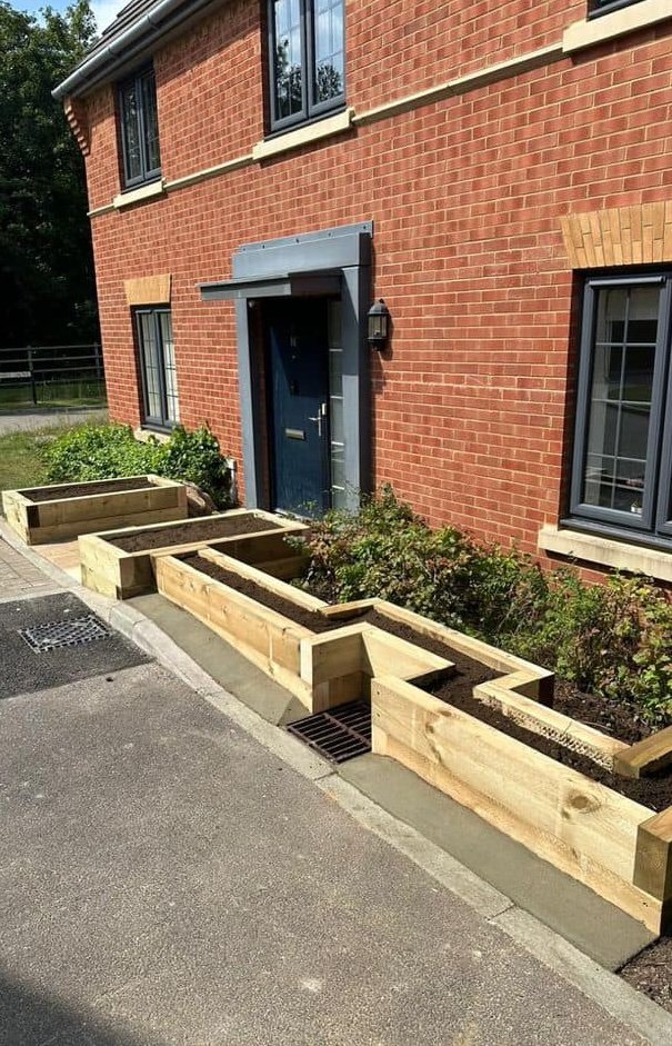 Installed Raised Planters