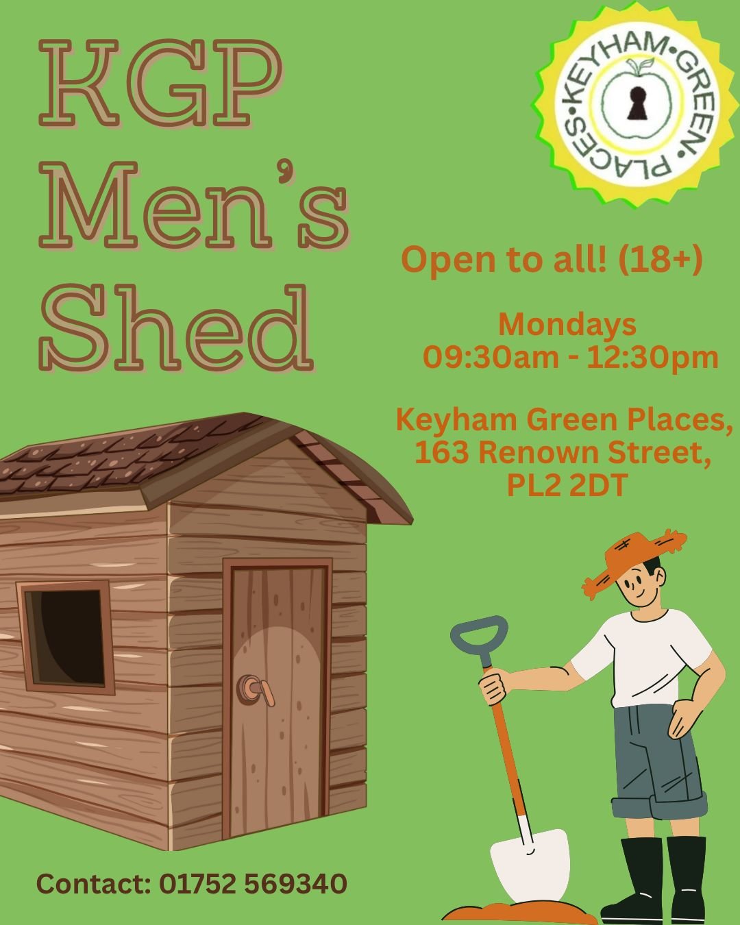 Come join the KGP Men's Shed
Open for everyone- Men and Women!
Mondays 9:30- 12:30
Come chat, make friends and share experiences and skills with a wide variety of projects, such as gardening, woodworking or just sharing a cup of tea and a chat.
Find