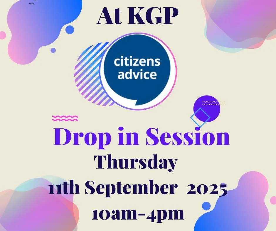 This Thursday at KGP ! 10-4!
Citizens Advice Plymouth will be here to discuss your needs:
Housing
Financial
Benefits
Household Support Fund.
If you have questions or need support- come by and ask!