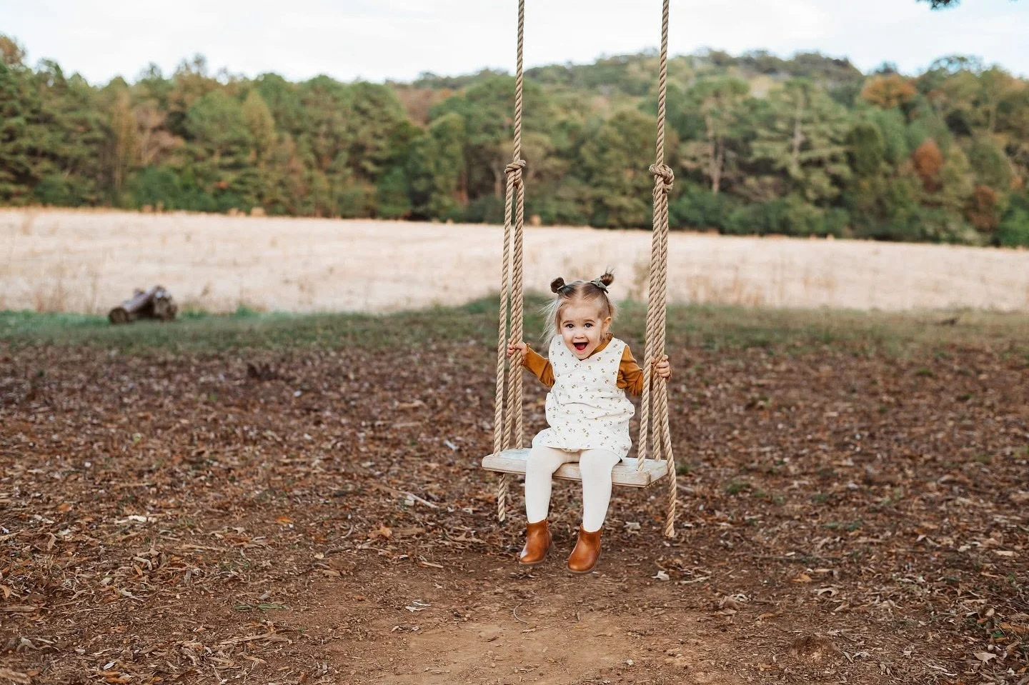 Yes&hellip; we are equally excited every time we get on that swing! 😄💛

This little girl&rsquo;s pure joy says it all &mdash; our handcrafted swing in Field Two is truly a fan favorite. Made from the big branch that stretches out over the field, it