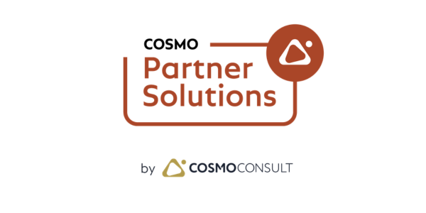 COSMO Partner Solutions logo in copper and black