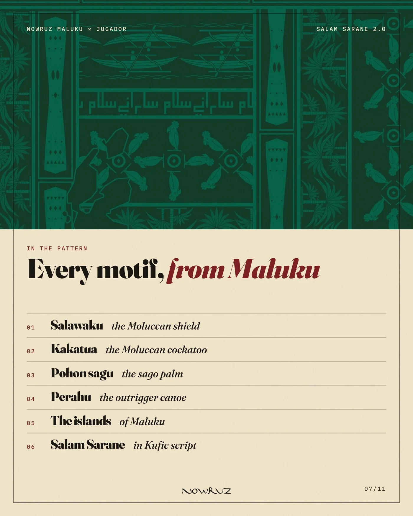 Every motif, from Maluku