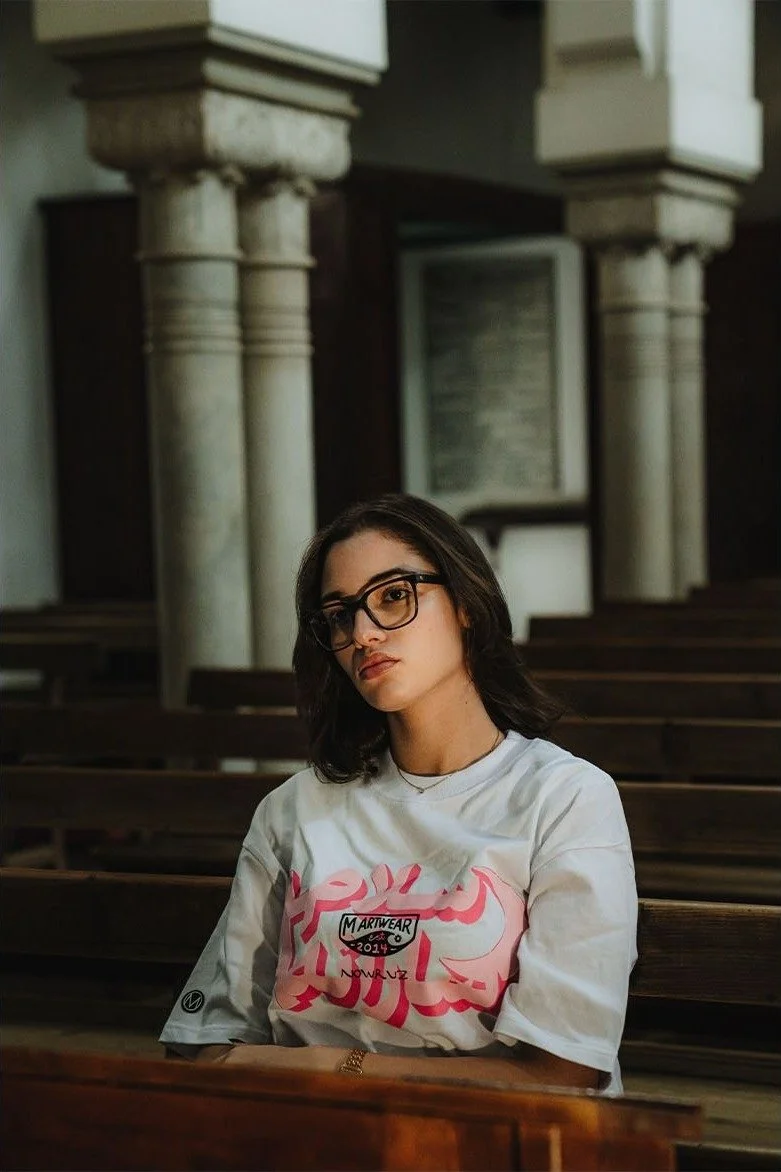 Salam Sarane × M Artwear, white tee