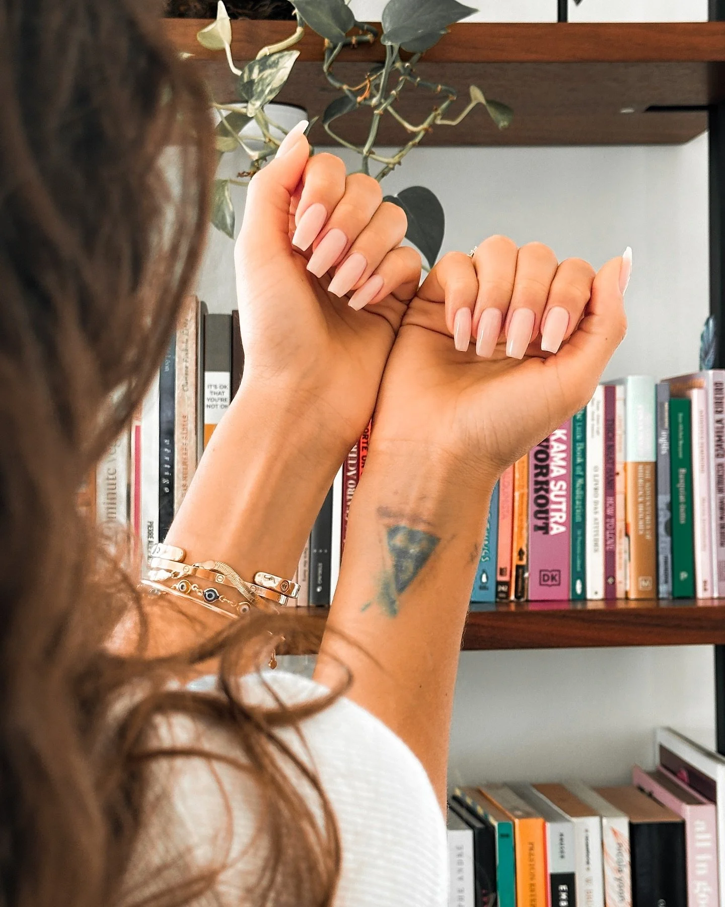 My art 🤍 Gel-X Coffin Shape