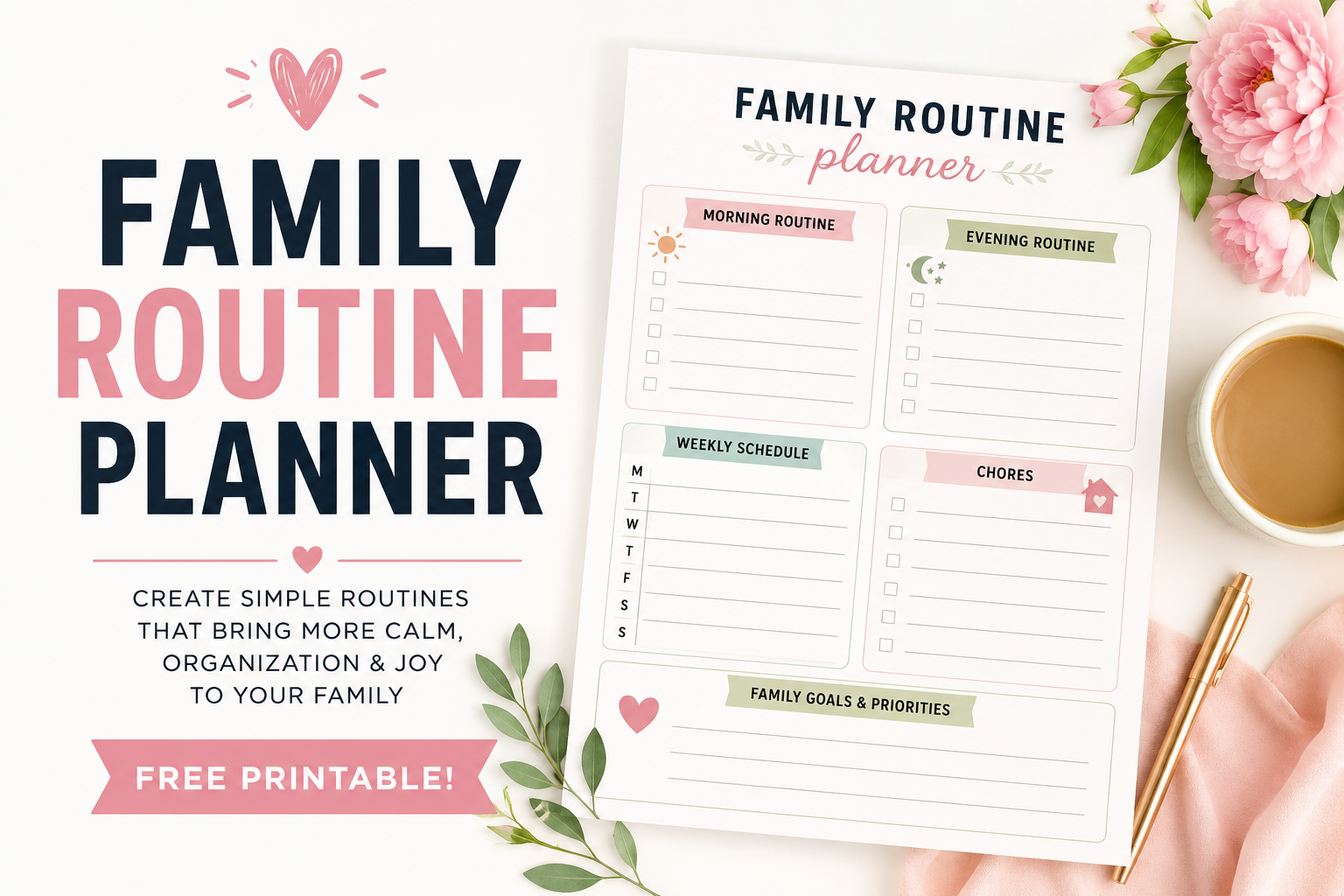 Family Routine Planner: Create a Schedule That Works for Your Whole Family