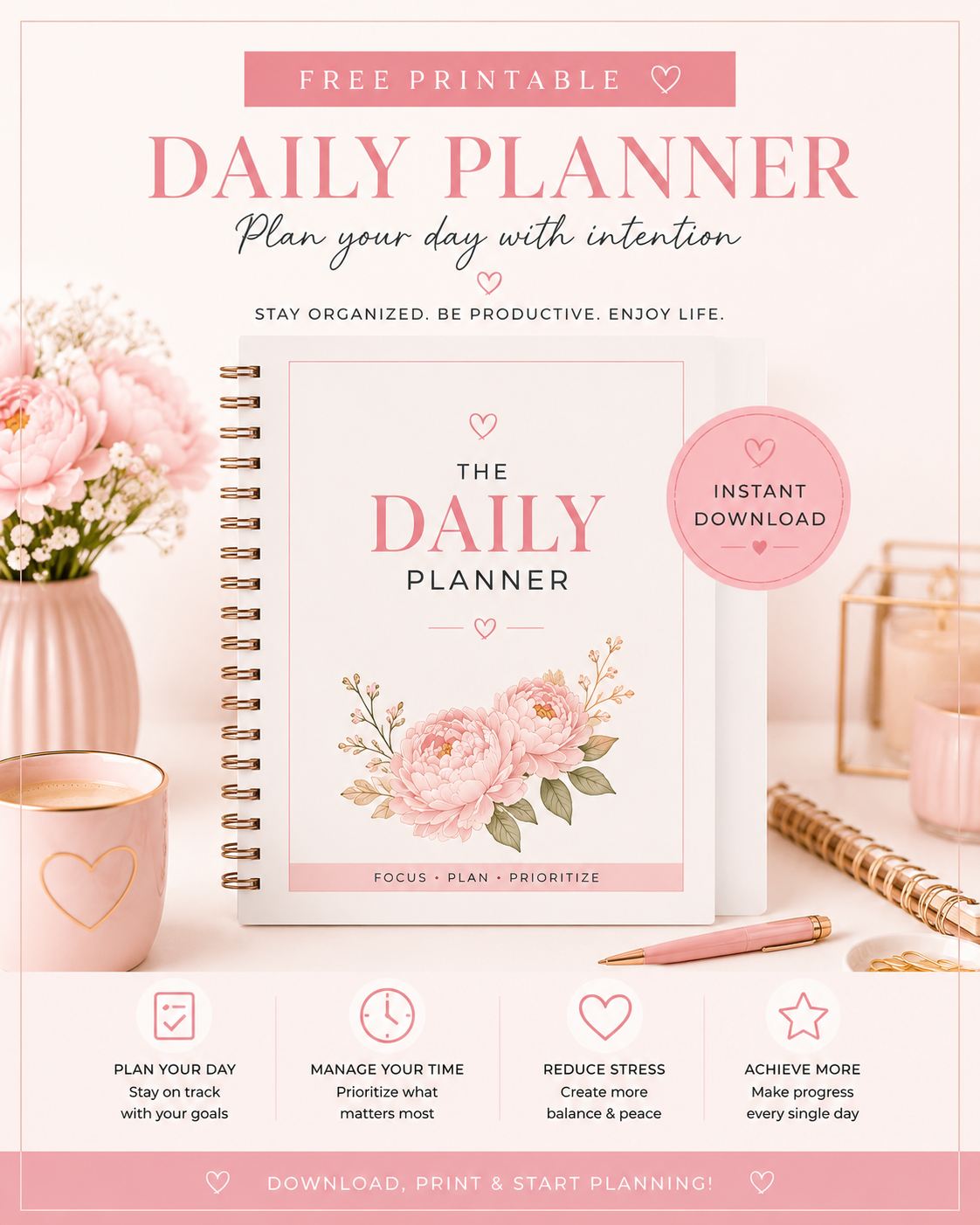 Daily Planner: Organize Your Day Without the Overwhelm