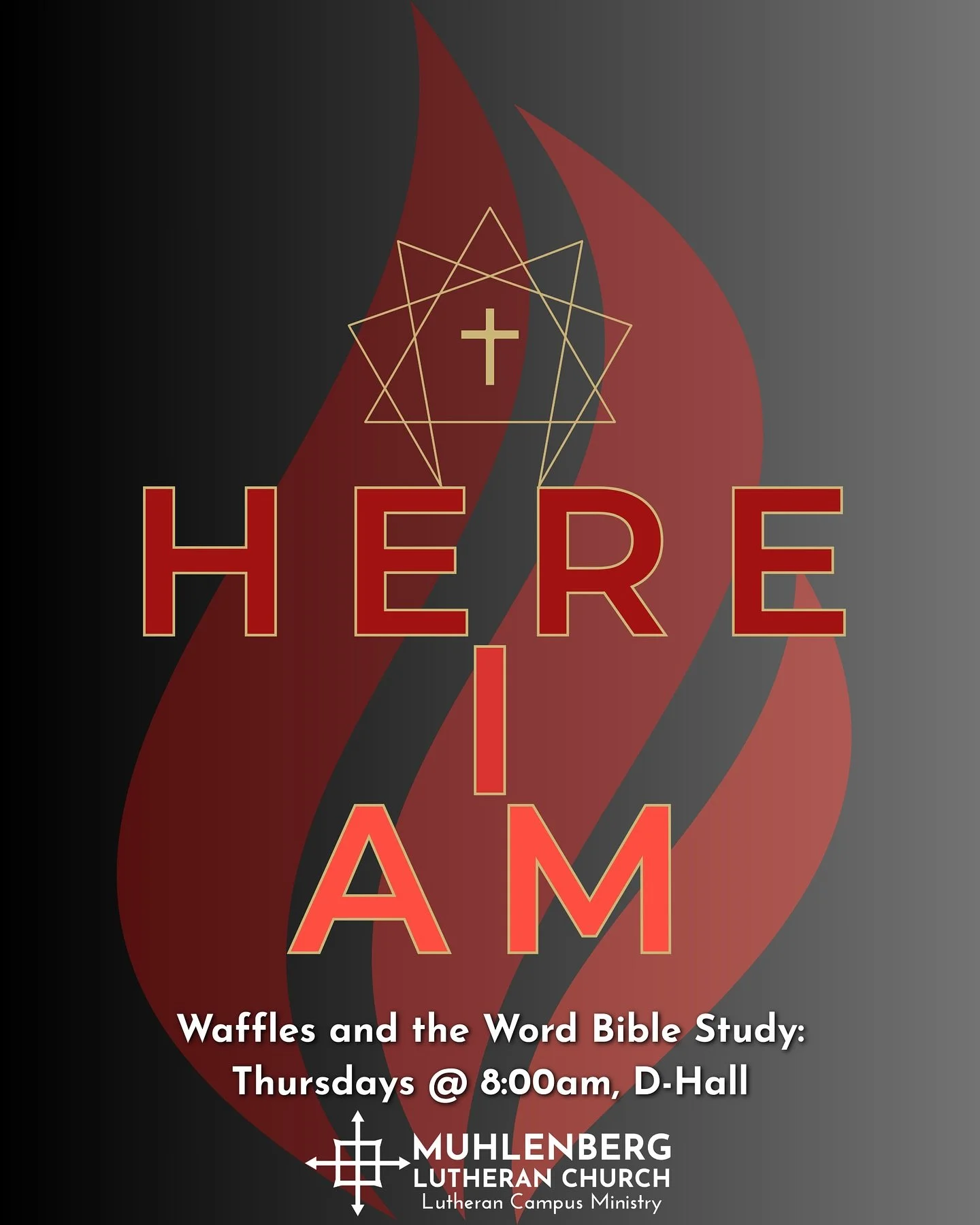 🥞✨ Waffles and the Word ✨🥞
Tomorrow, start your morning with faith, friends, and waffles! Join us at 8:00 AM for breakfast Bible study with Lutheran Campus Ministry.

This week we kick off Week 1 of &ldquo;Here I Am&rdquo; &mdash; a study exploring