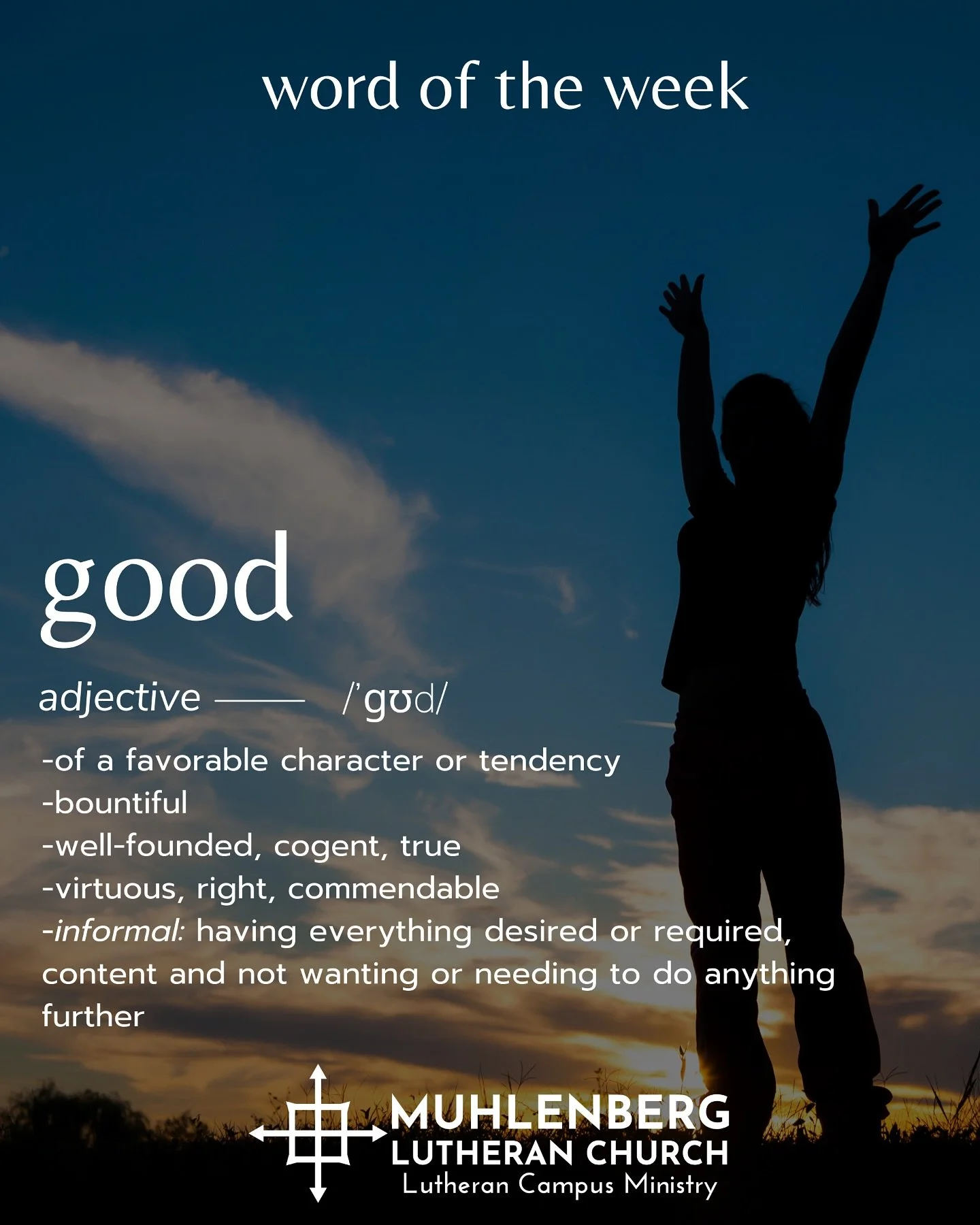 ✨ LCM #WordOfTheWeek: GOOD ✨

In Genesis, God looks at creation and calls it good. That word isn&rsquo;t just about the past&mdash;it&rsquo;s still spoken over us today. But scripture also reminds us that &ldquo;good&rdquo; is more than something we 