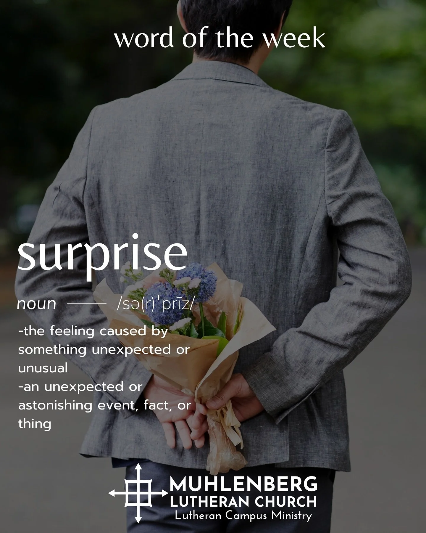 ✨ LCM #WordOfTheWeek: SURPRISE ✨

Yesterday in worship we heard one of the most difficult and complicated stories in scripture&mdash;the story of Abraham and Isaac. And right in the middle of fear, confusion, and heartbreak, comes something unexpecte