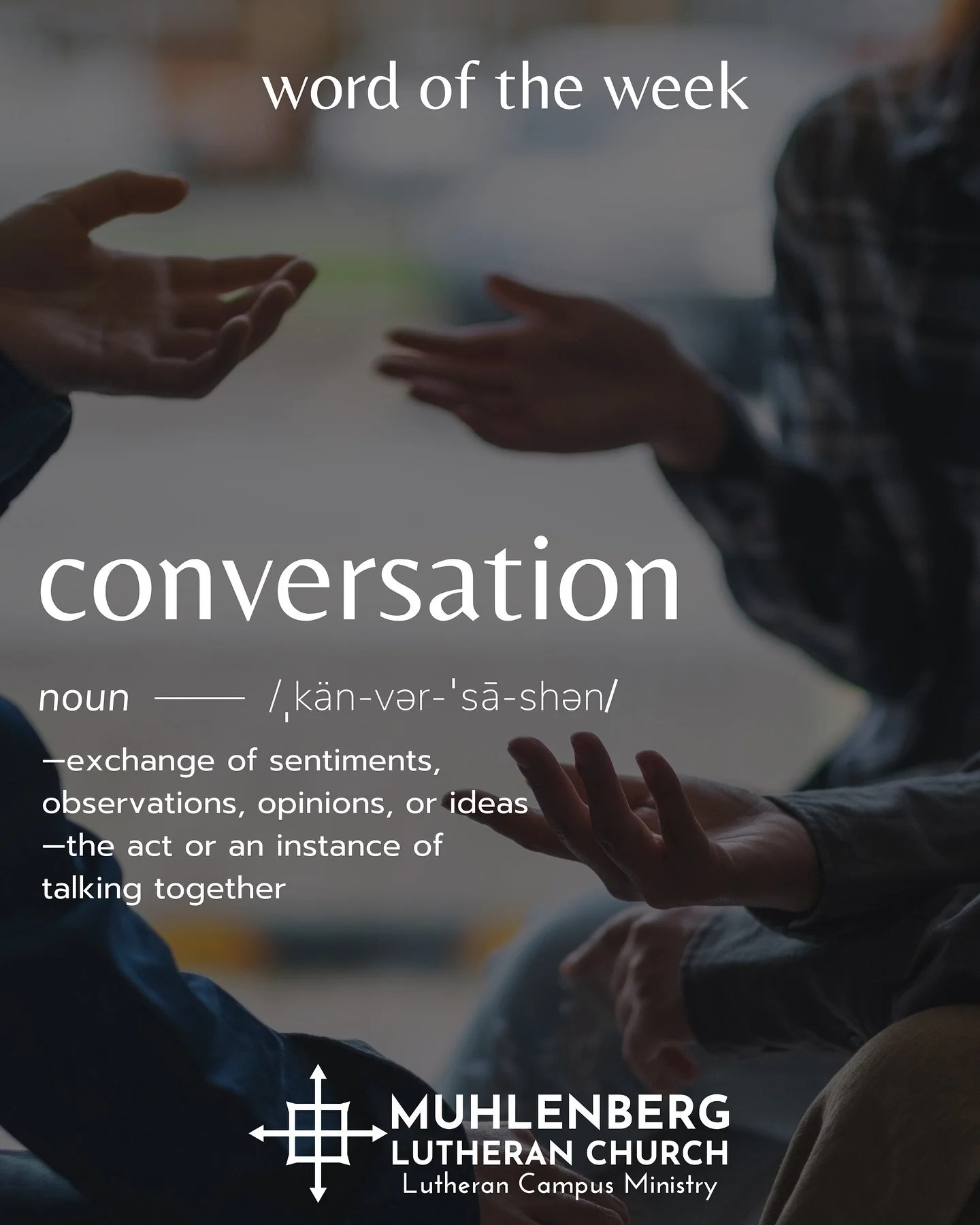 ✨ LCM #WordOfTheWeek: CONVERSATION ✨

Yesterday in worship we listened in on the conversation between Moses and God at the burning bush&mdash;a dialogue full of questions, concerns, fears, and promises. Our preacher reminded us that we too are invite