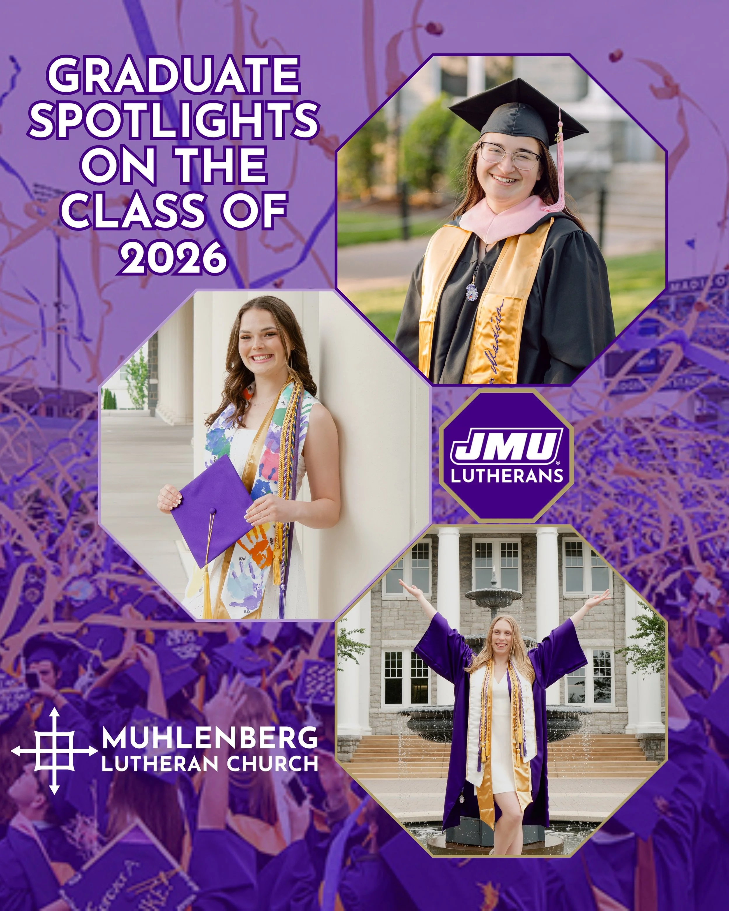 Today marks the beginning of Finals Week, and we are inching closer to the end of another amazing School Year!  With that in mind, we want to take time over the next few days to celebrate and spotlight Lutheran Campus Ministry&rsquo;s three graduates