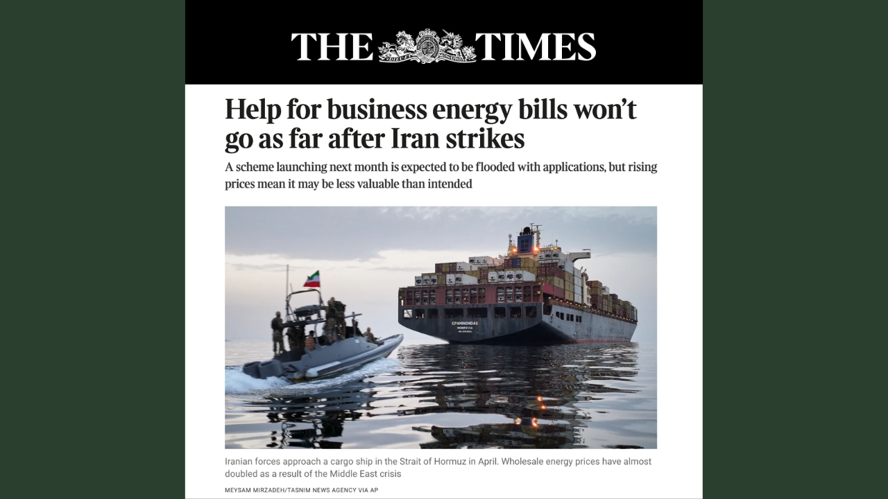 BICS: Liam Conway Discusses Rising Energy Costs in The Sunday Times&nbsp;