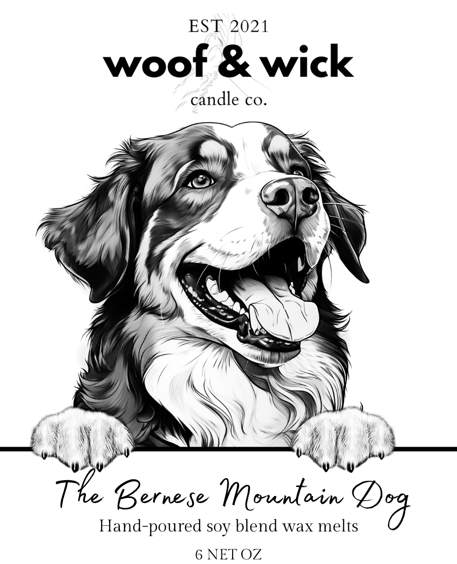 Bernese Mountain Dog - Personalized Dog Breed Pet-Friendly Soy Blend Wax Melt Jar