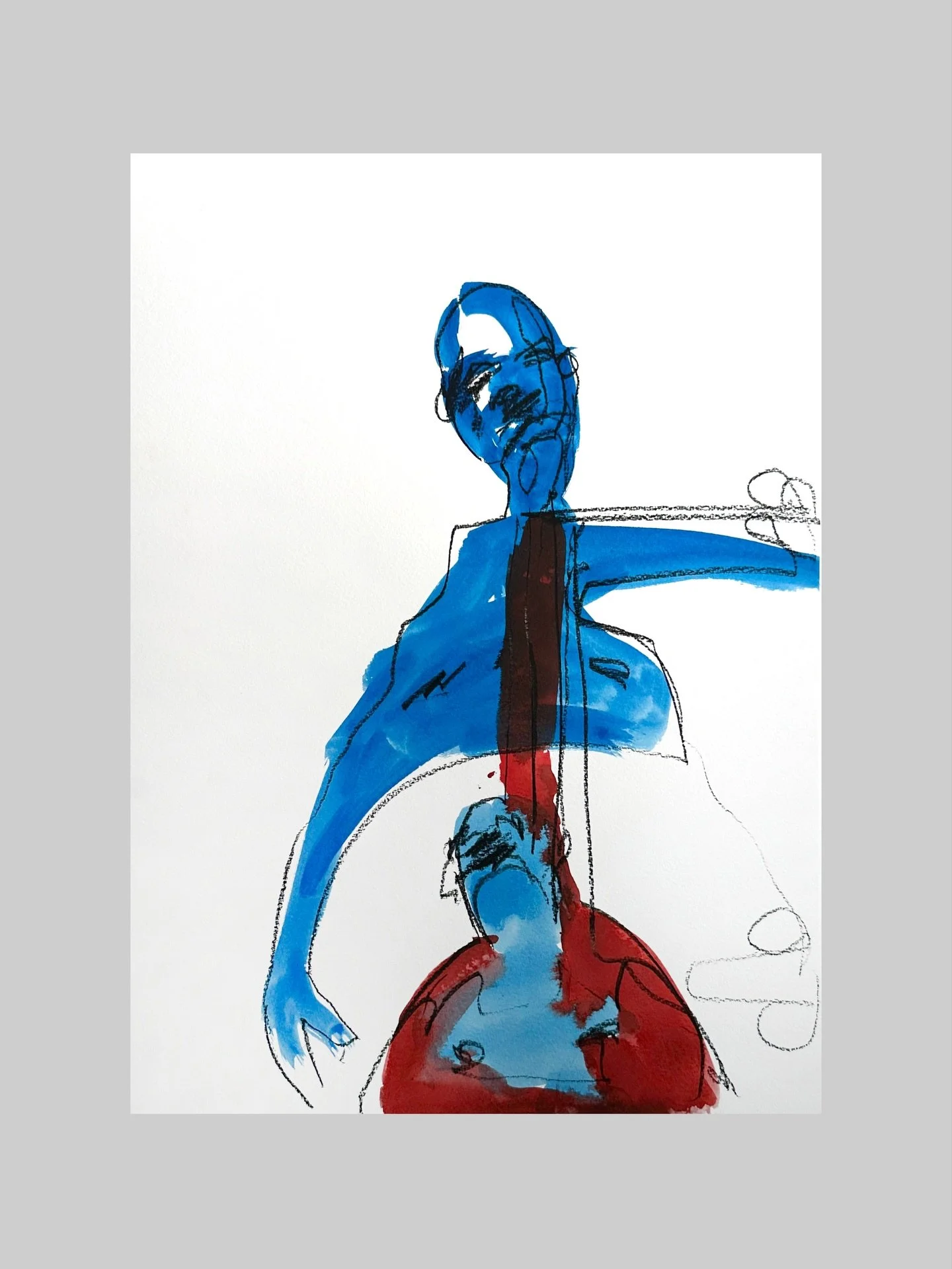 Take a bath in my blood, get to know me (I,II &amp; III)
Ink and carcoal on 300gsm paper
2025, Brighton, UK
297 x 420mm