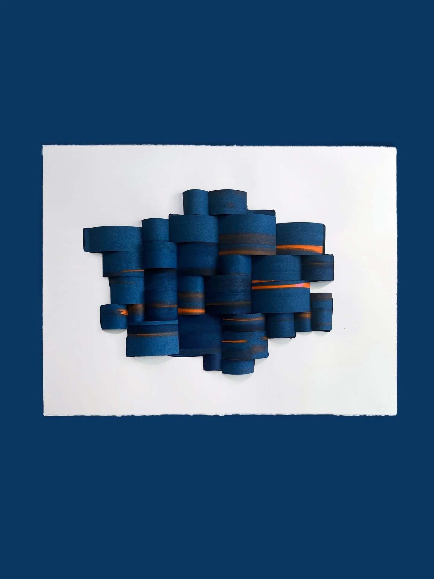 Study for Composition with Pyrrole Orange / The Sun&rsquo;s Last Ray
Reflief Collage (gouache painted paper)
2025, Brighton, UK
420 &times; 594mm

This was the initial experiment / study / sketch that led to &lsquo; Composition with Pyrrole Orange / 