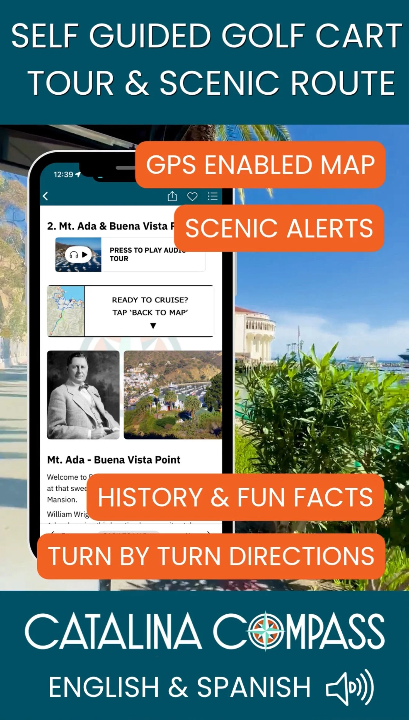 Catalina Compass Golf Cart Tour