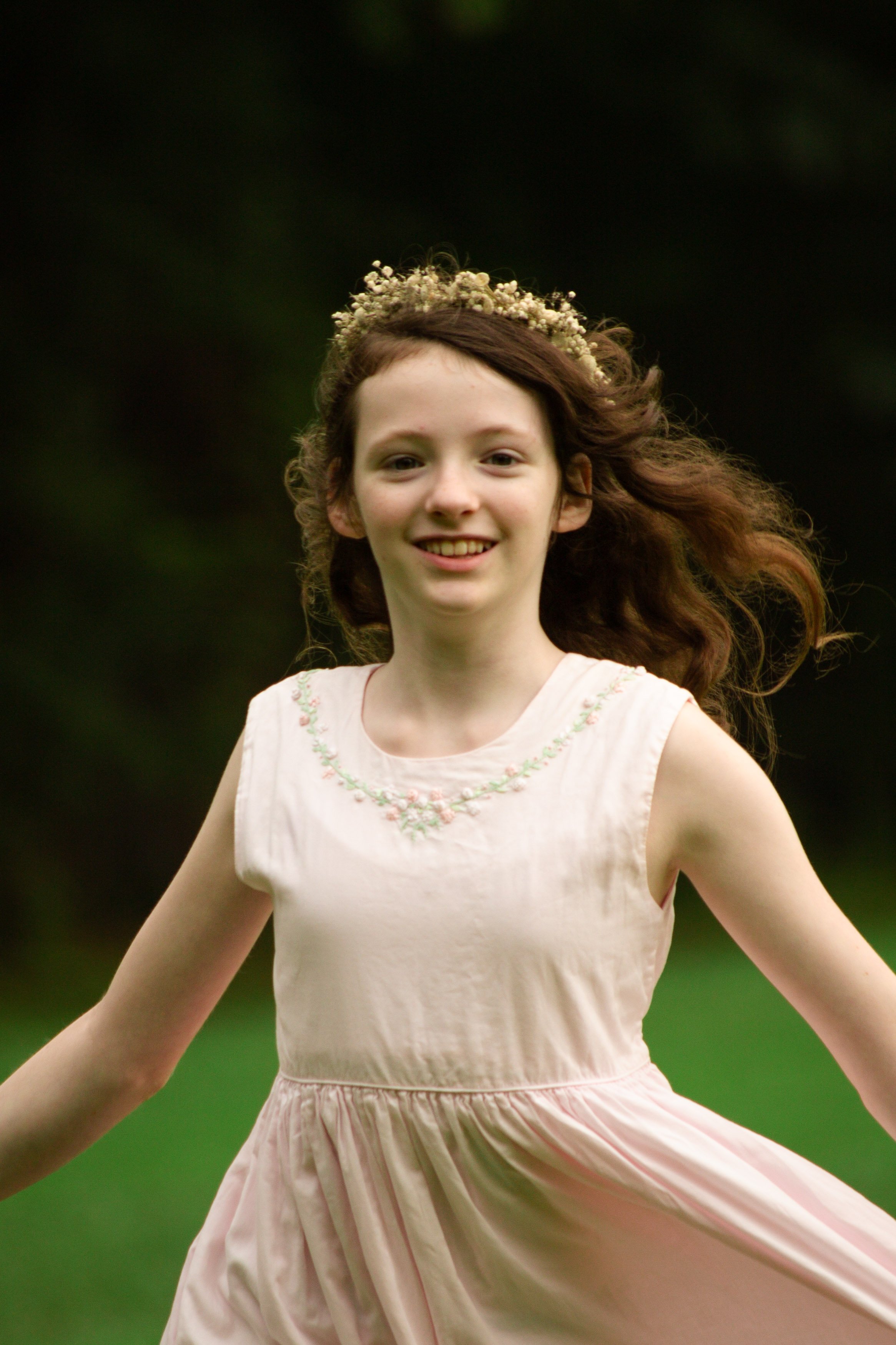 Portrait of a young girl with smiling photographed in Spring, TX