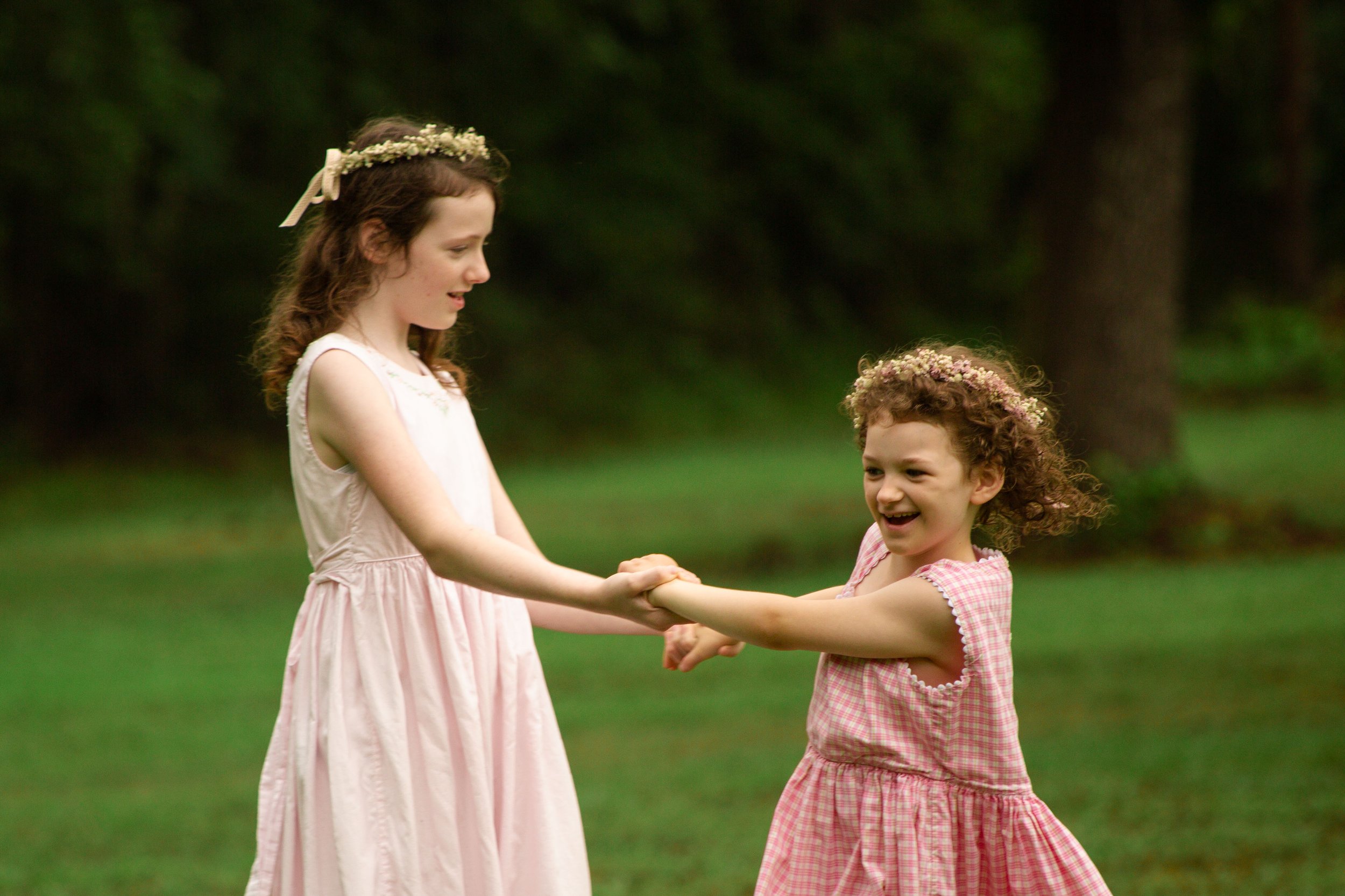 Portrait of young girls playing photographed in Spring, TX