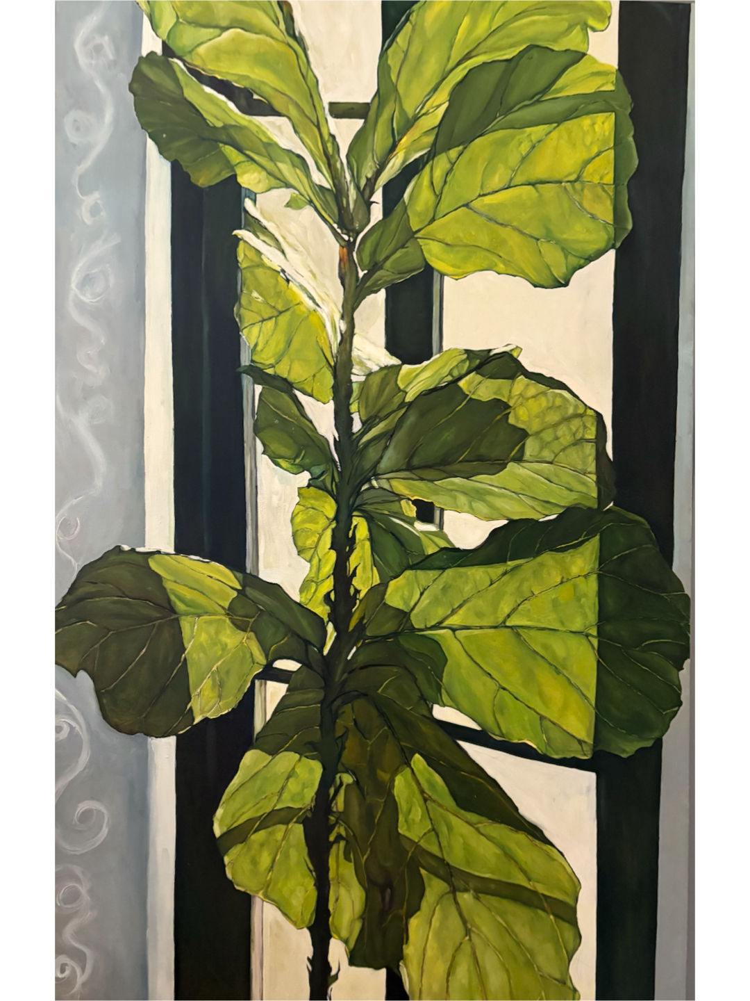  Fiddler in the window 
35"w x 58"h  