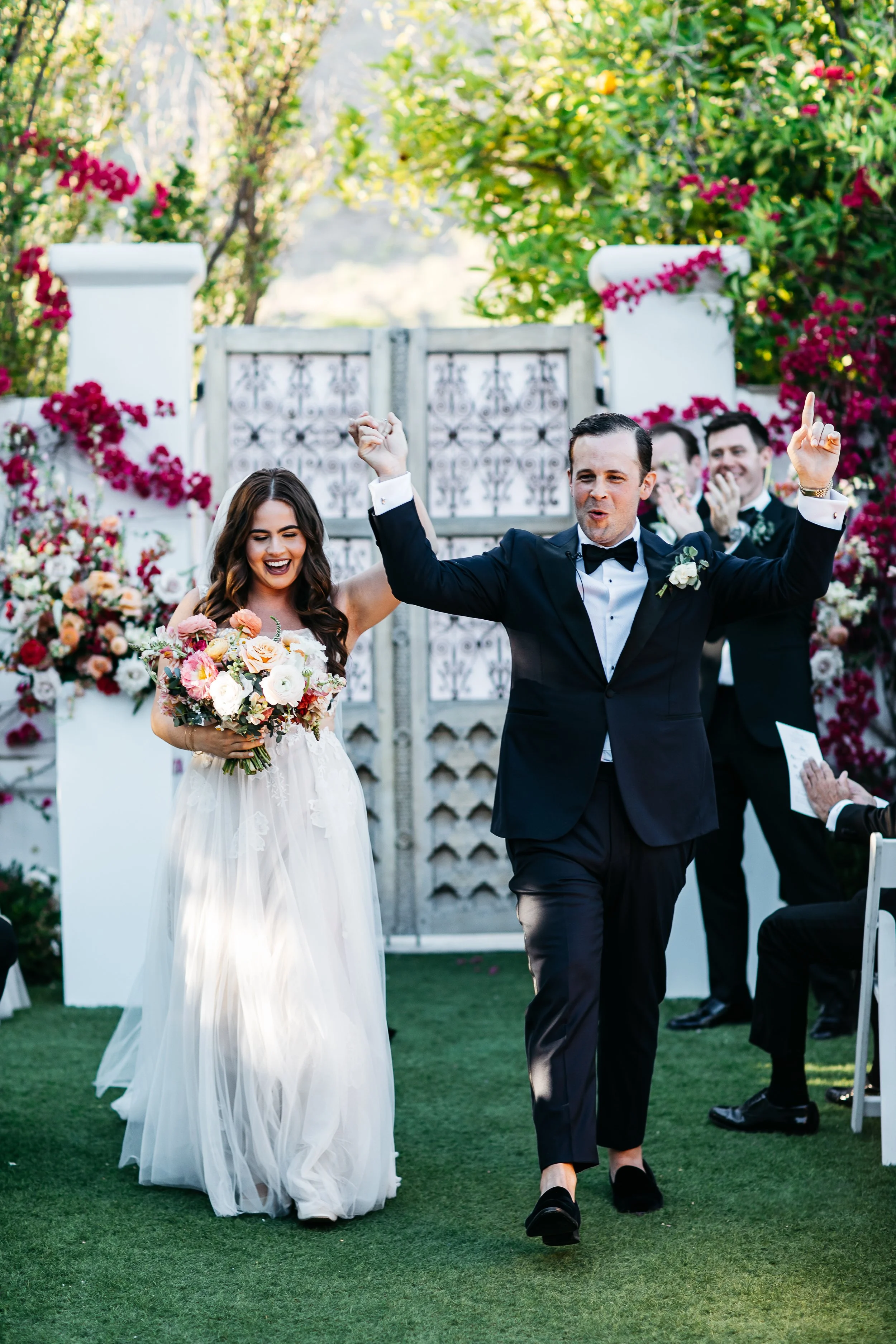 Bride and groom portrait at the beautiful El Chorro wedding venue