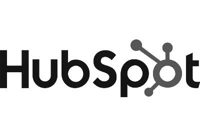 Das HubSpot-Logo mit dem Text und einem Verbindungssymbol.
