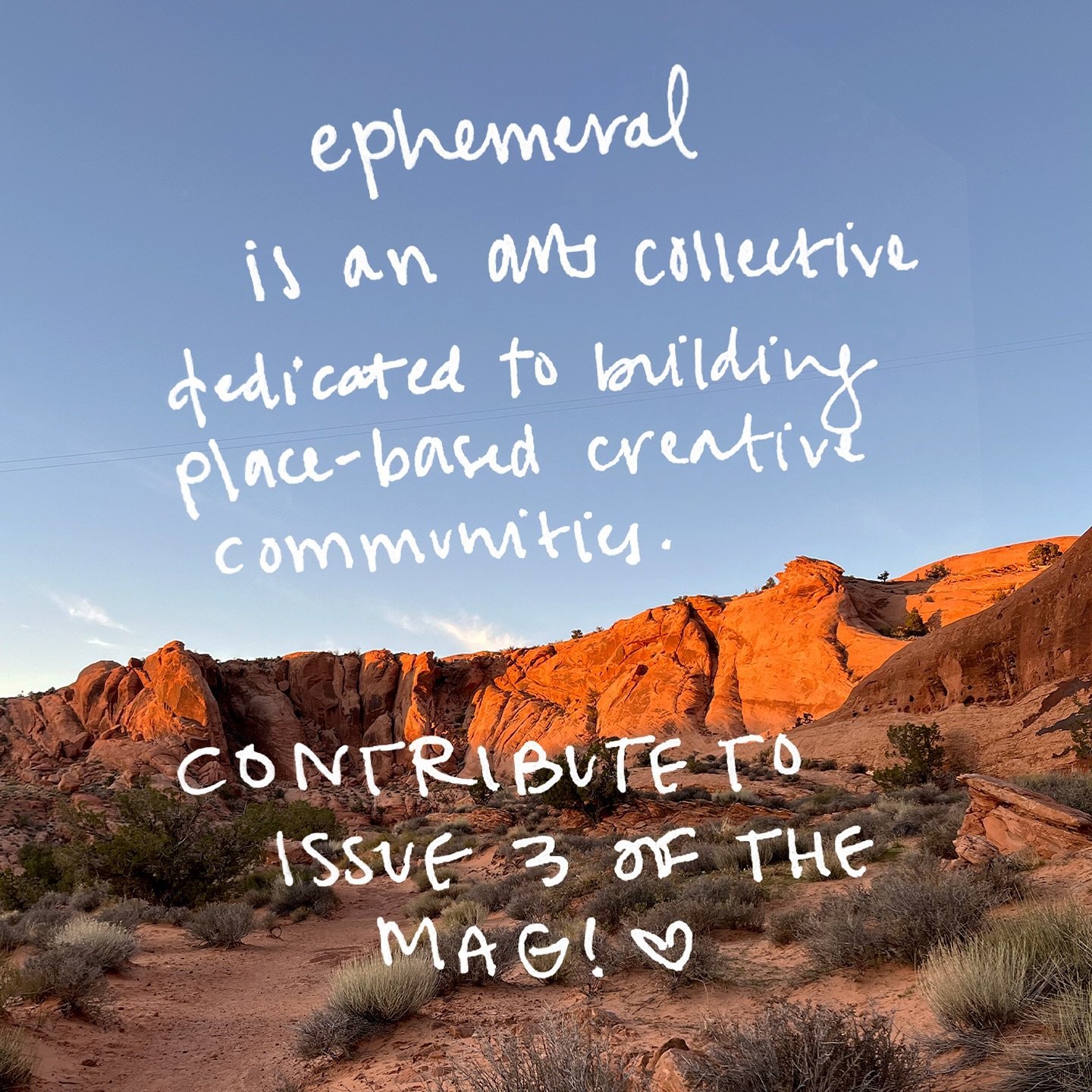 We&rsquo;re extending the deadline for Issue 3: &ldquo;Friend or Foe&rdquo; !! Submissions due Sunday, November 16. 

Submissions must speak to the theme and be place-based (inspired by or taking place in the Colorado Plateau region). This is a paid 